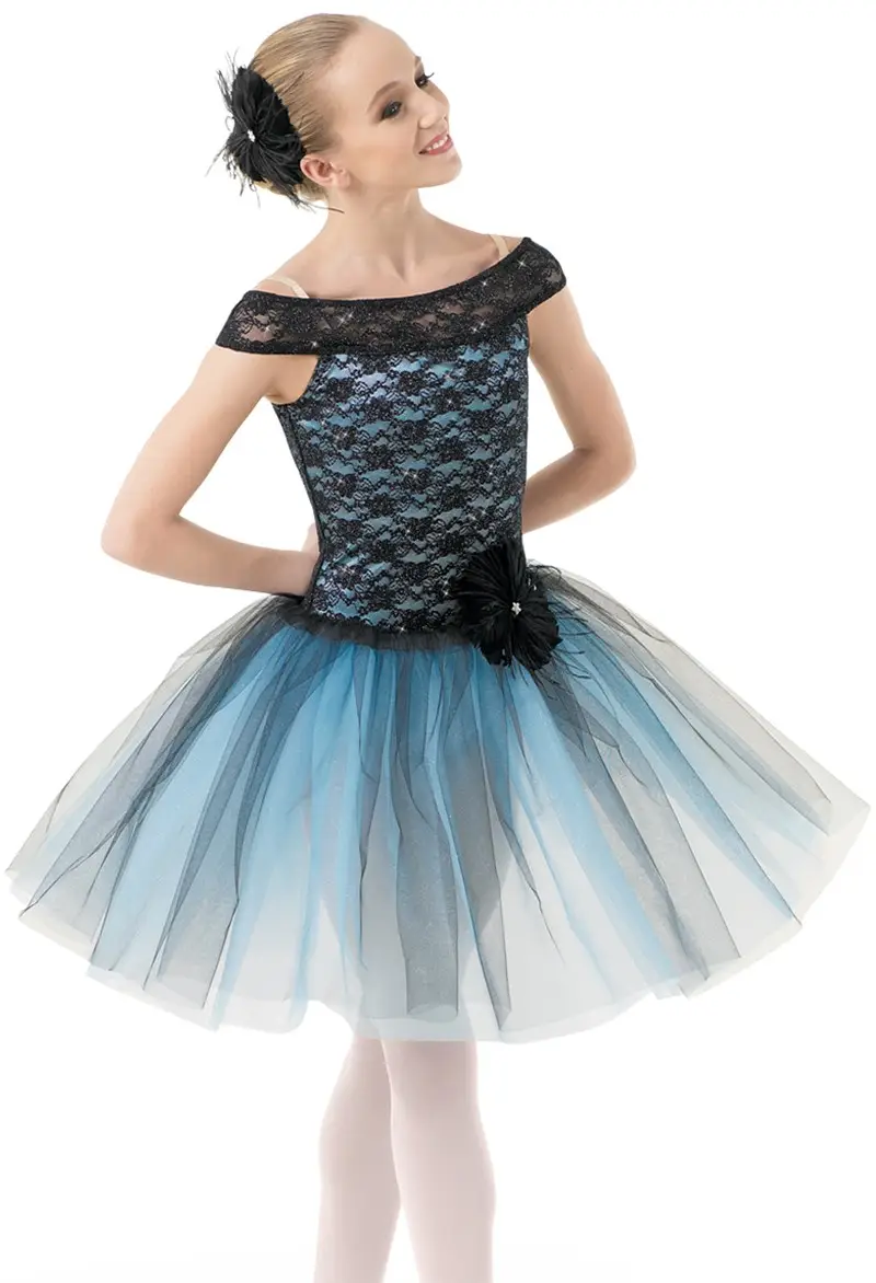 Weissman | Glitter Lace Ballet Dress with Tutu