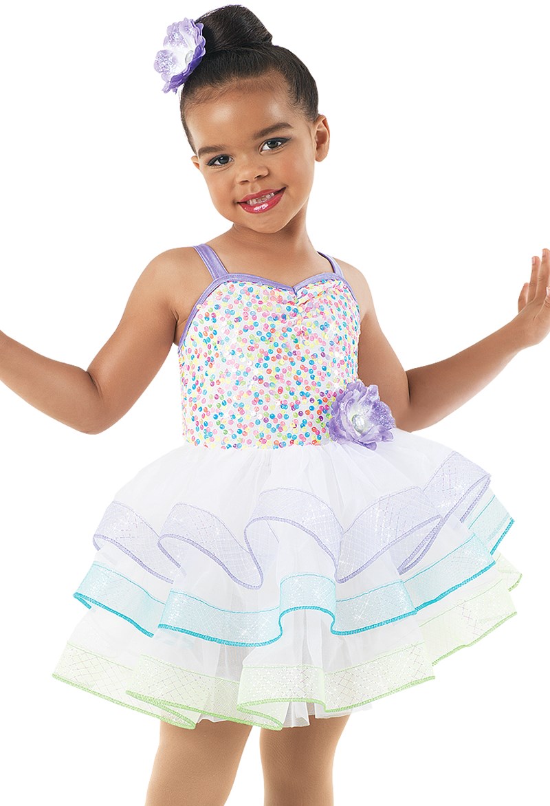 Weissman® Neon Confetti Sequin Party Dress