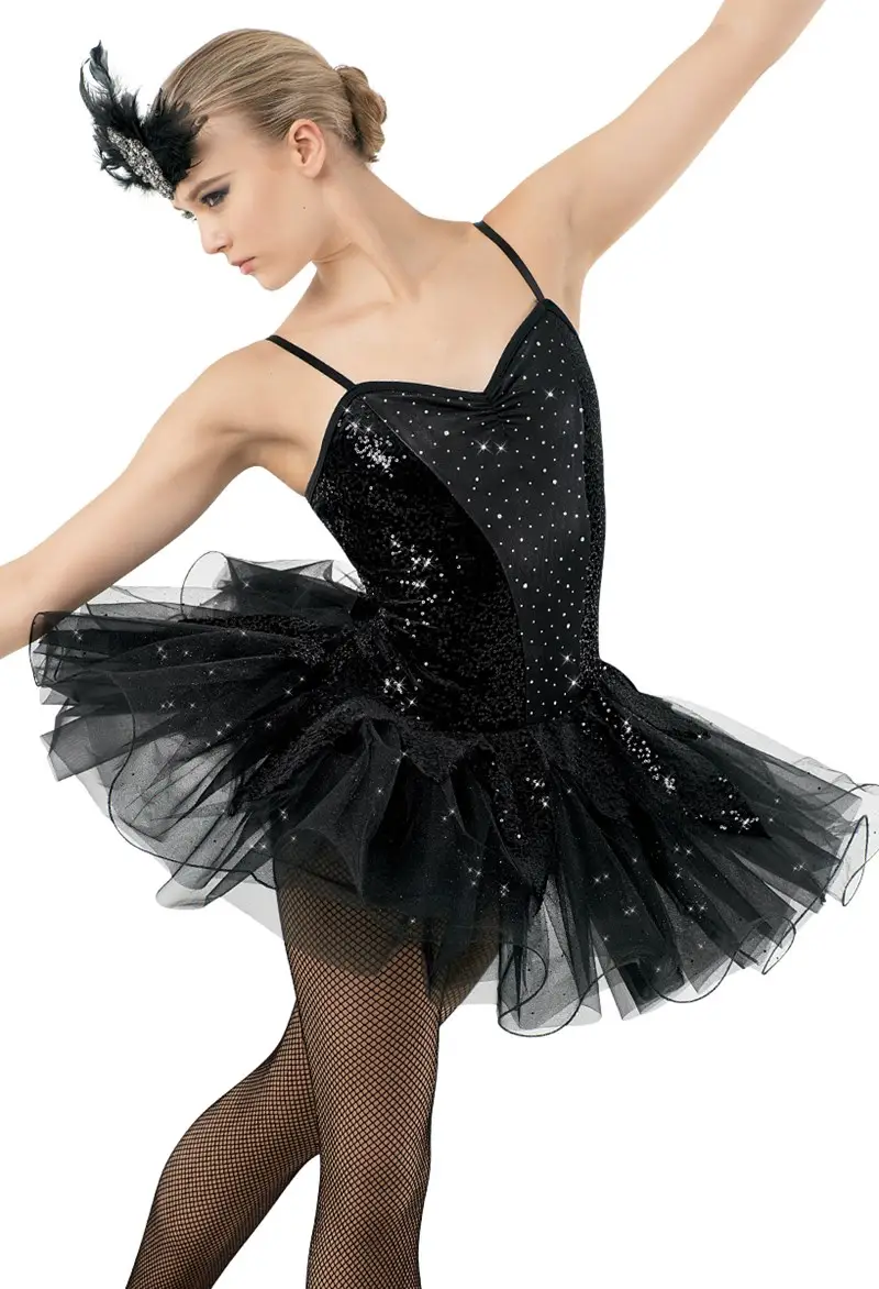 Black Swan Costume Swan Lake Ballet Dancer Swan Leotard Adult