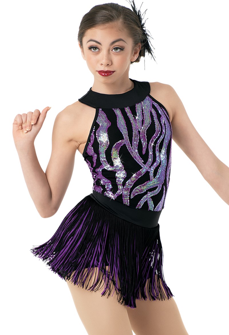 Weissman® | Iridescent Neon Dress + Fringe Skirt