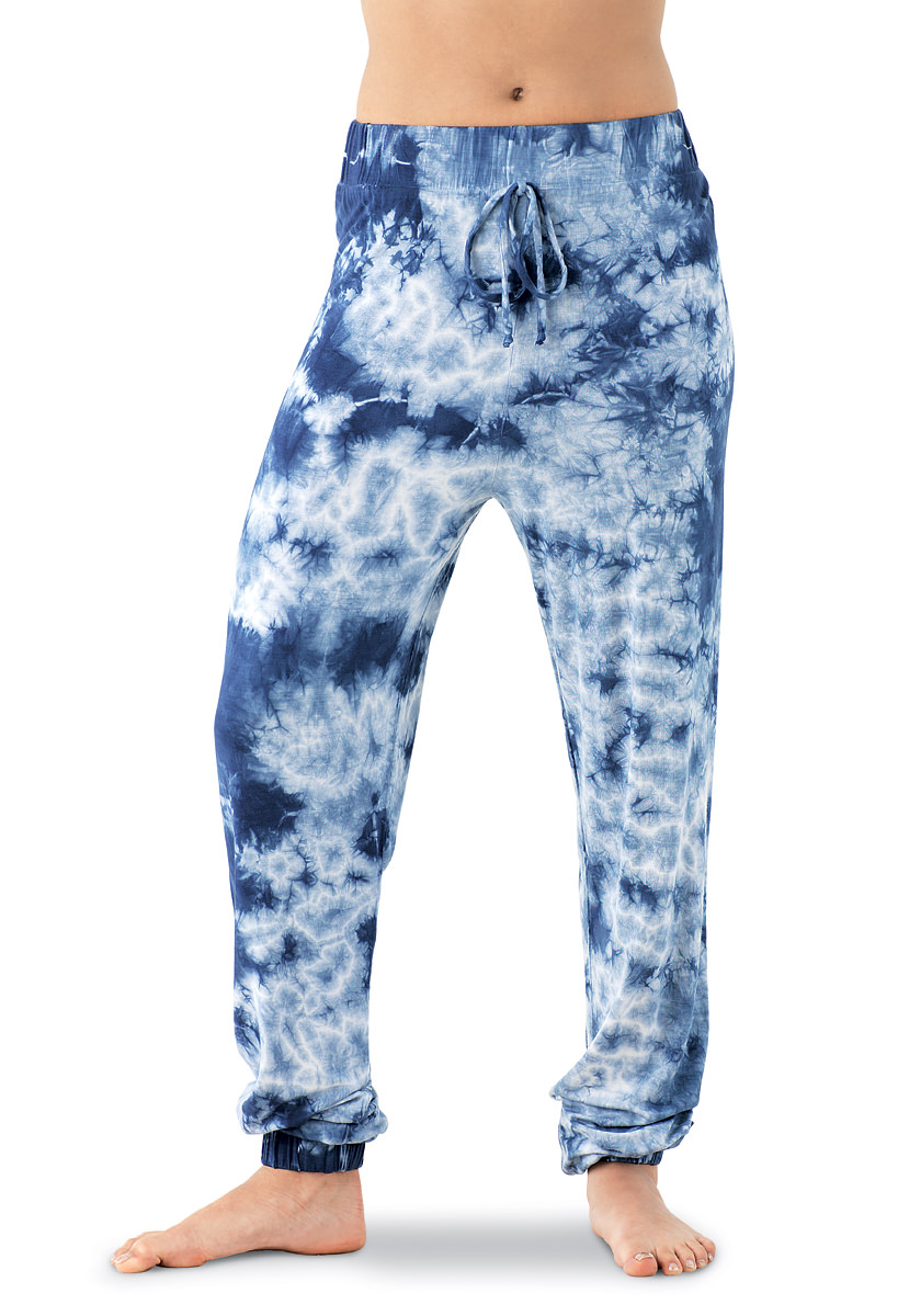 blue and white joggers