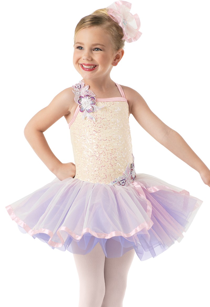 Weissman® | Pastel Ballet Dress with Satin Trim