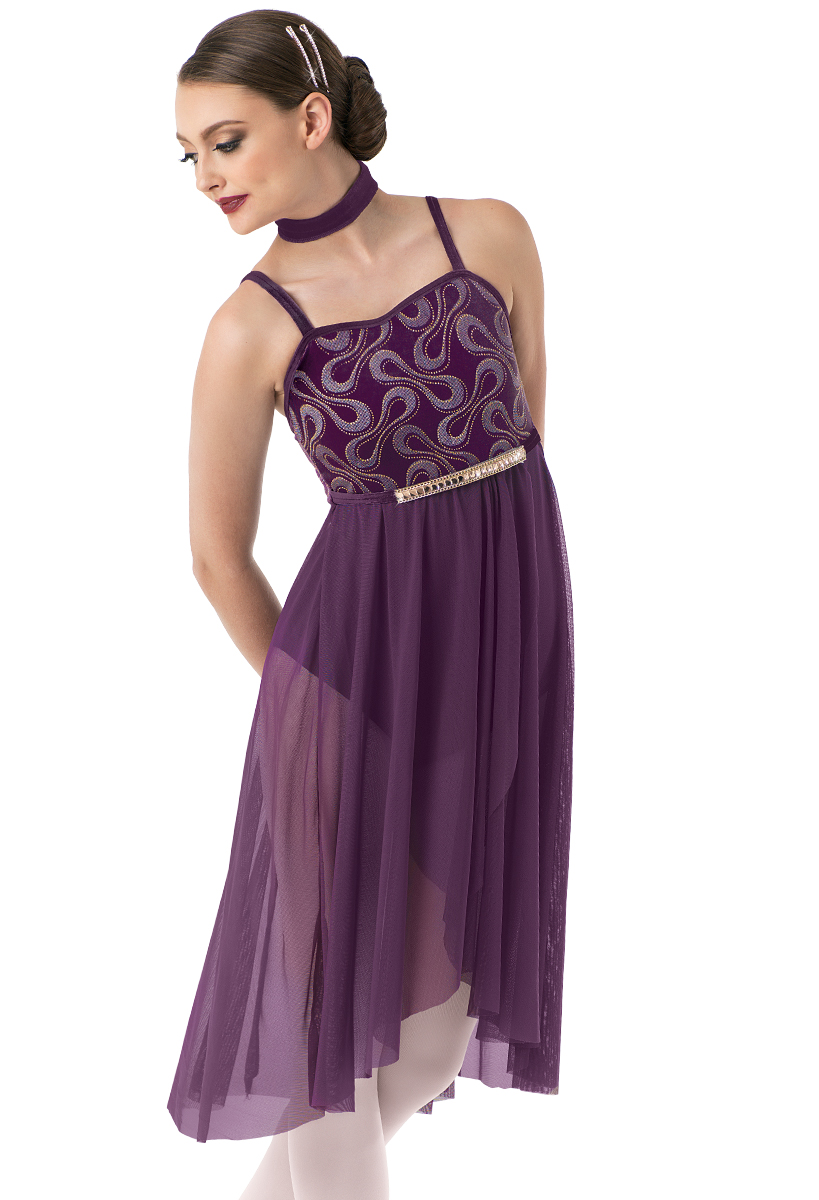 Weissman | Empire Waist Velvet Ballet Dress