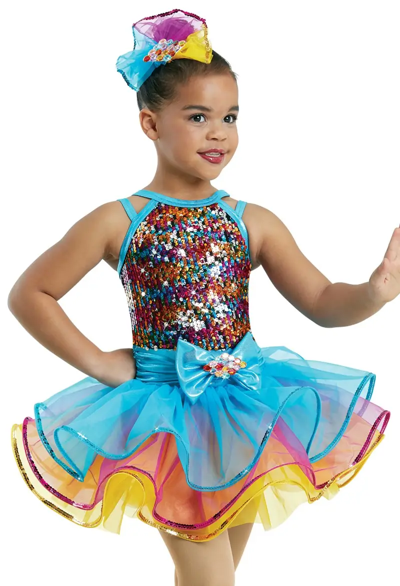 rainbow sequin tiered dress Rainbow Queen Sequin Sleeve Tiered Dress Confetti Boutique