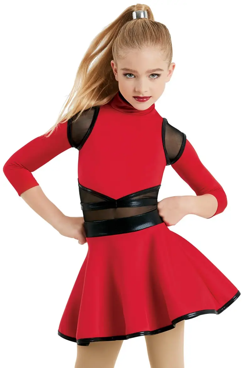 strapless open back dress Red Mini Skirt High Waisted Skater Elastic Band Tiered