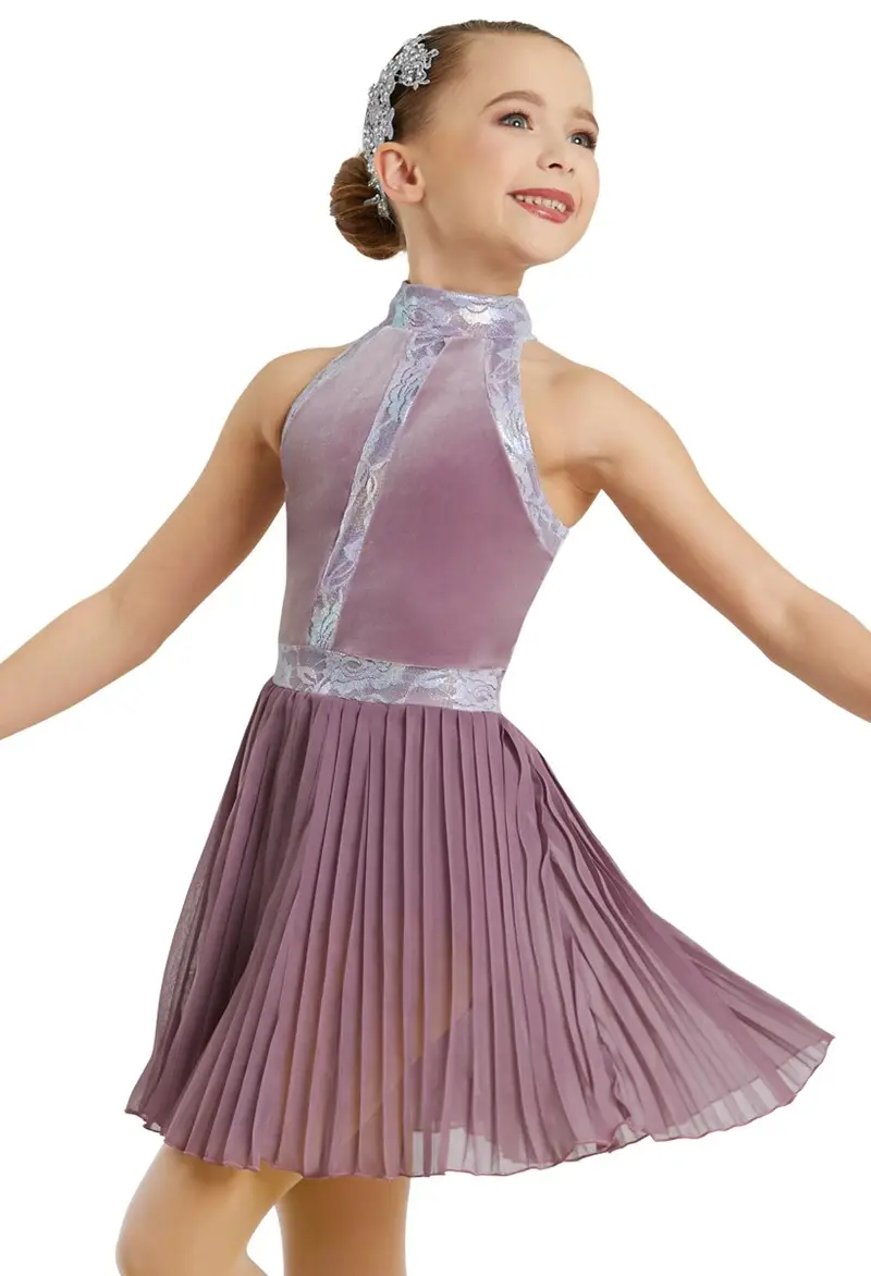 High Neck Halter Pleated Dress | Weissman