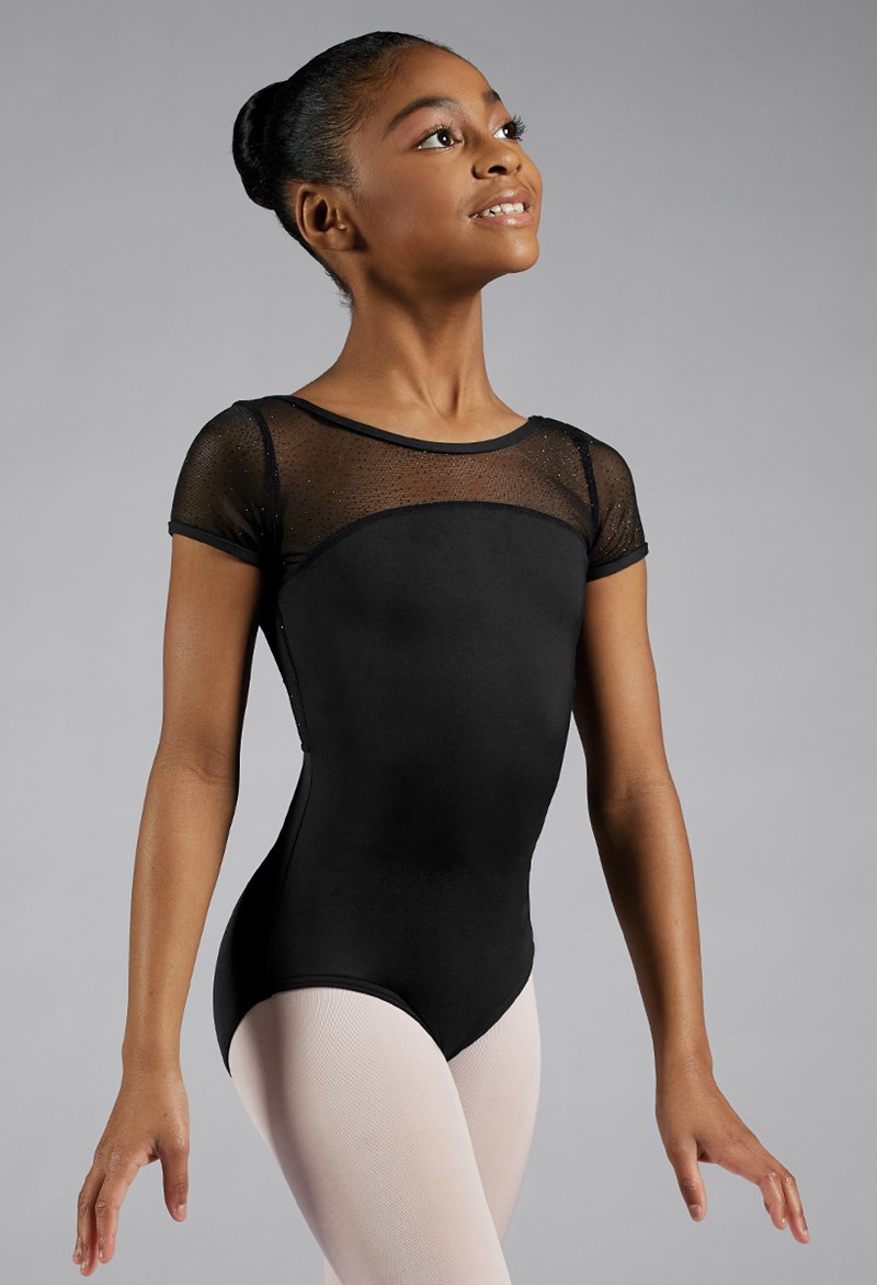 Capezio Cap Sleeve Glitter Mesh Leotard Capezio 