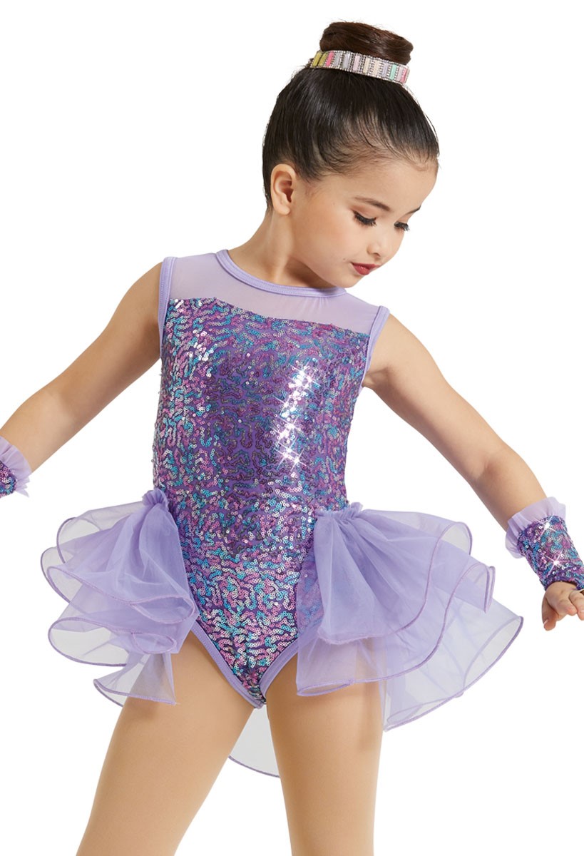 Details about / Child Large Jazz Bustle Unitard Dance Costume Capri w// Bustle BLUE