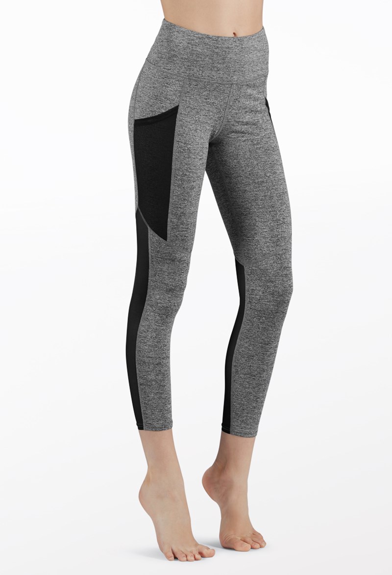ALO Yoga Black Leggings Crop Grey Print Womens Size Small High Rise Dance  Pants