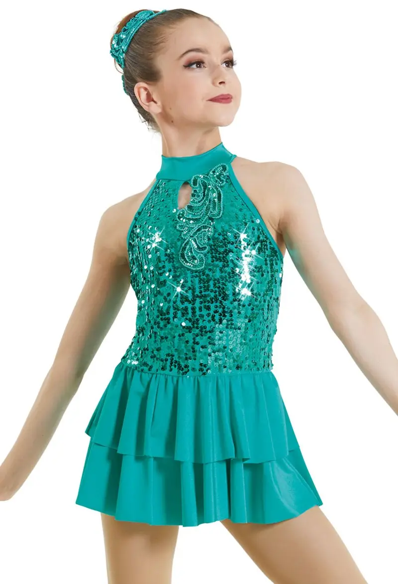 Ombre Lace Applique Halter Dress | Weissman