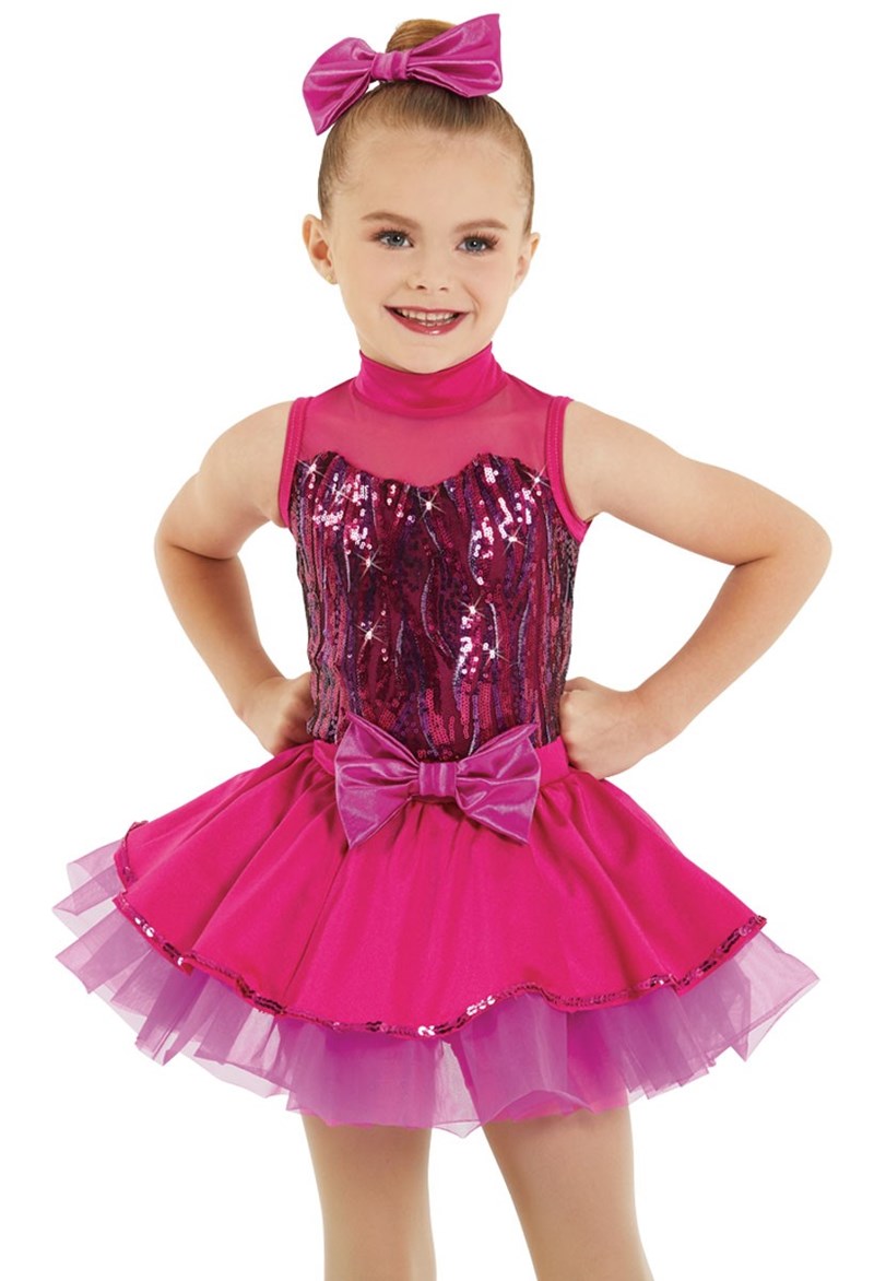 Sequin Mock Neck Bow Dress Weissman Sequin Mock Neck Bow Dress Weissman