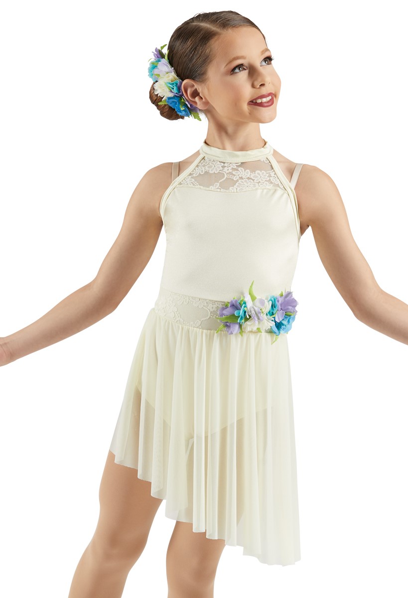 weissman high neck halter dress Flower SID-TW2187B