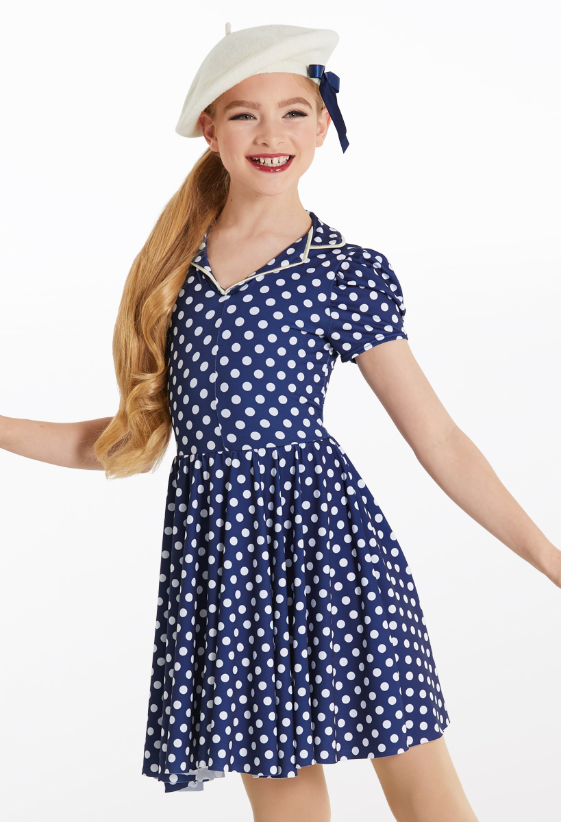 IN STOCK Modern Candy Black /& White Spotty Dance Costume Jazz Short Unitard