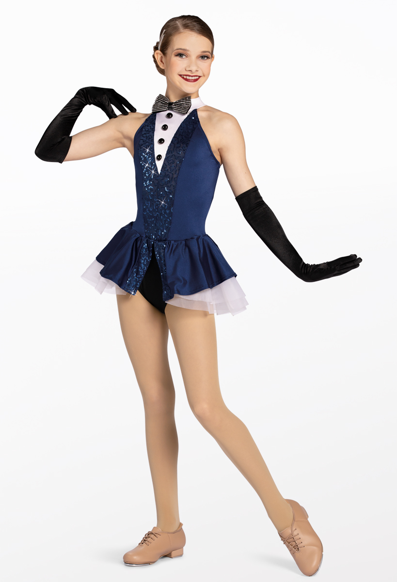 Menswear Inspired Peplum Leotard | Weissman®