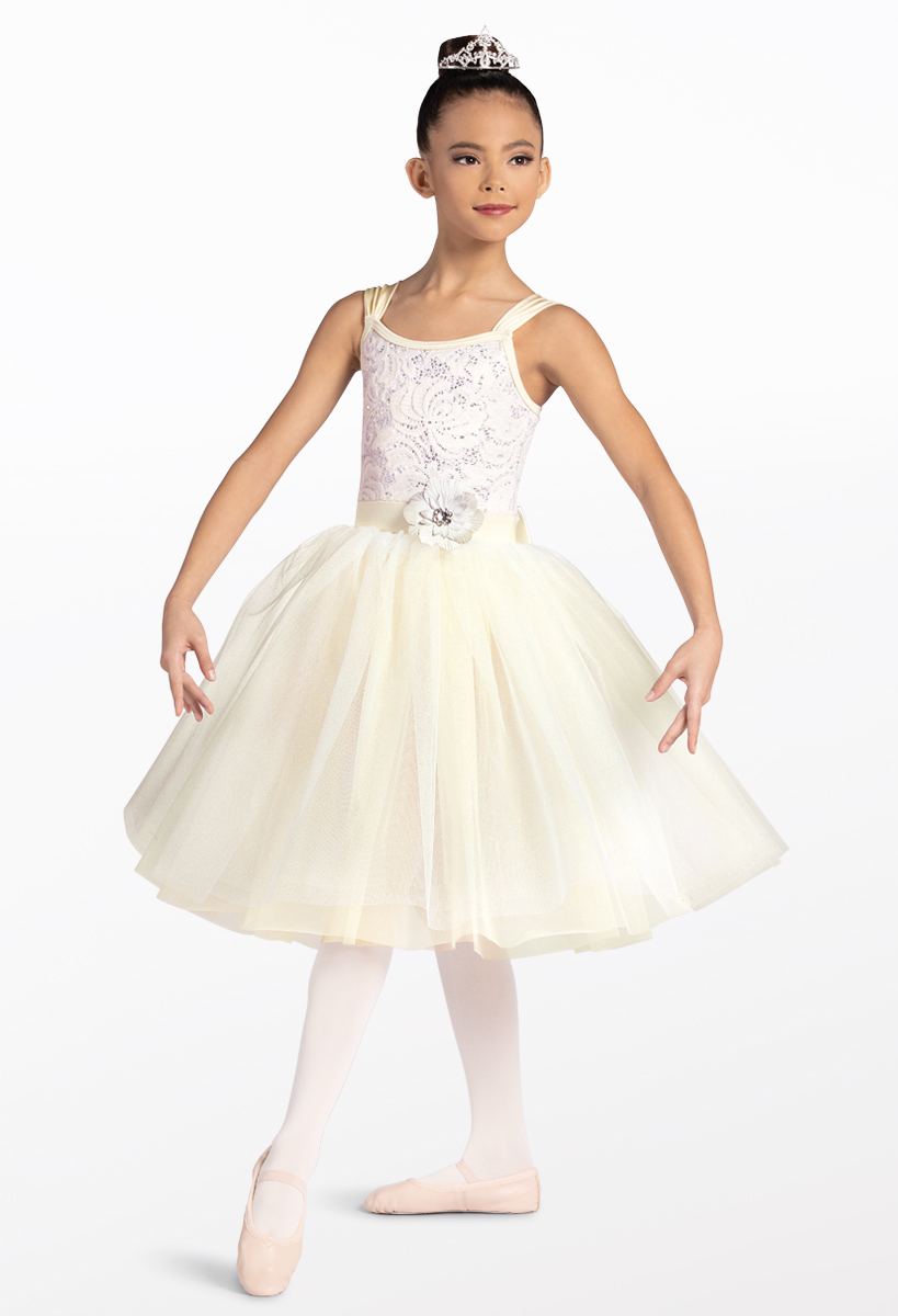Ivory & Gold Romantic Tutu Dance Dress | Weissman Ivory & Gold Romantic Tutu Dance Dress | Weissman