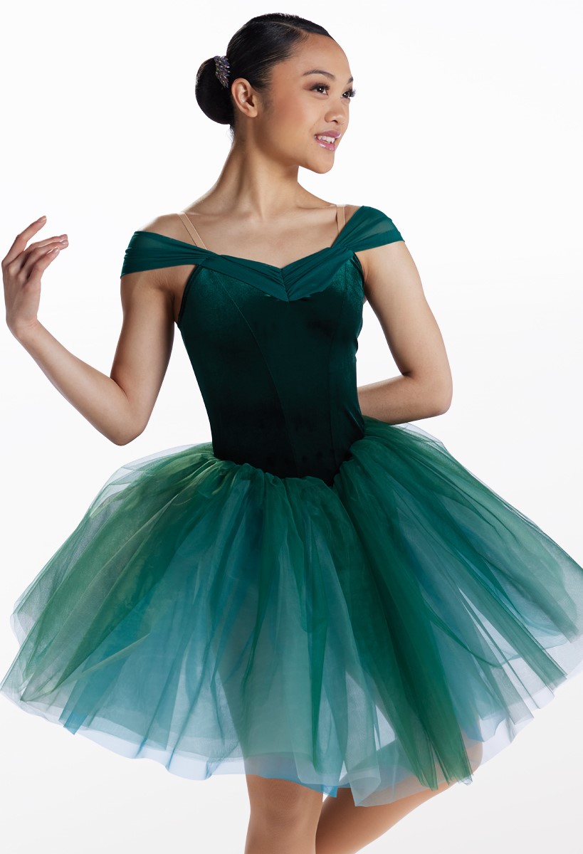 Weissman Dance lyrical outlet costume dark green dress LAST LOVE 12438 Adult SA