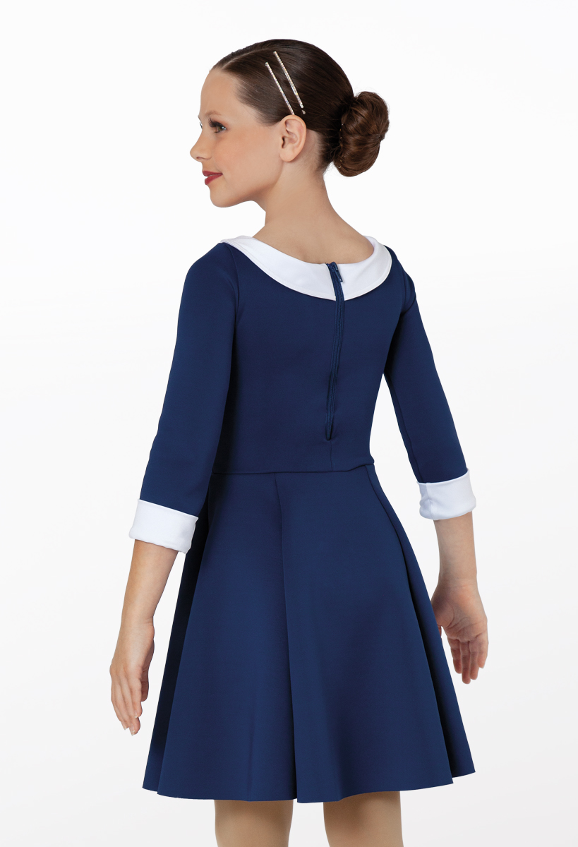 blue dress peter pan collar Idia Plus Size Evening Gown In Royal Blue main image 0