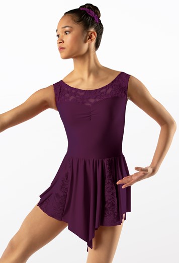 Pinch Front Lace Godet Dress | Weissman®