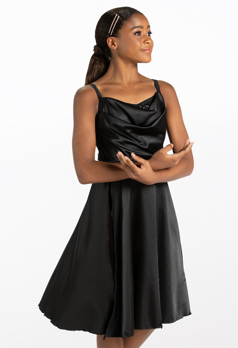 weissman silk dress Weissman Beautiful Copper Open Leg Dress Dance Costume