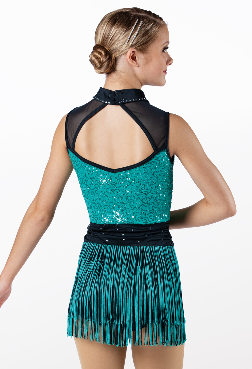 Collared Crystal & Fringe Dance Dress | Weissman®