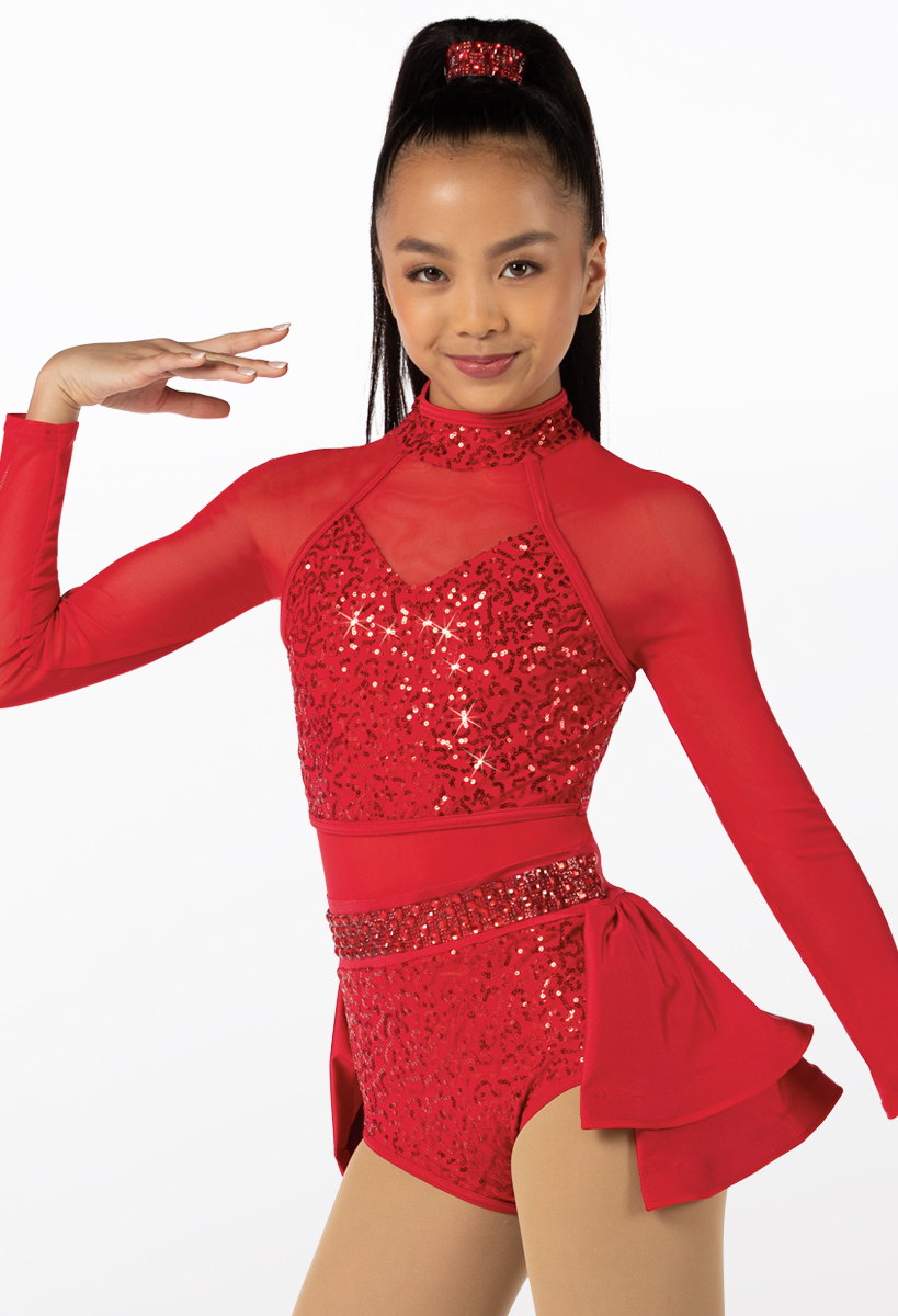 Sequin and Raglan Sleeve Dance Leotard | Weissman®