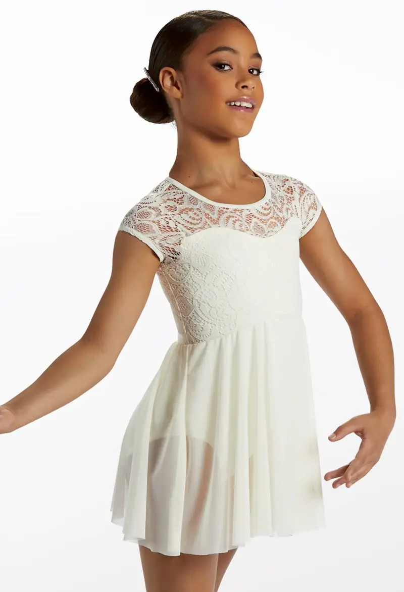 Lyrical Flowery Lace Empire Dress | Weissman