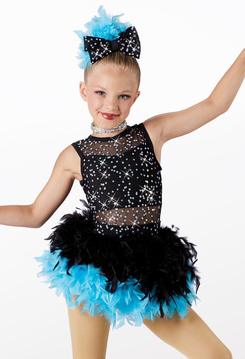 Iridescent Sequin Feather Dance Dress | Weissman®