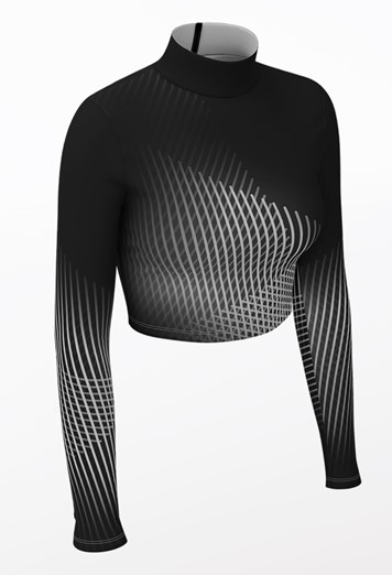 Futuristic Custom Long Sleeve Crop Top | Weissman®