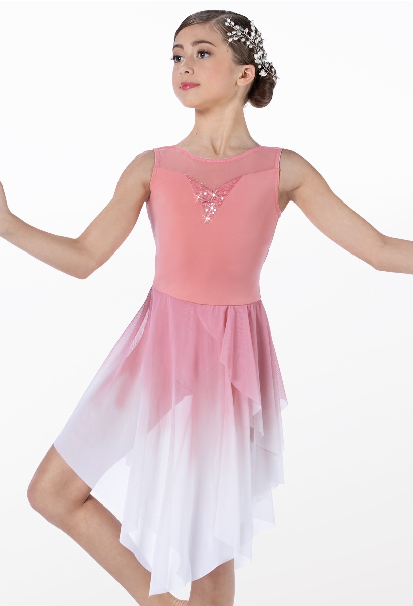 Weissman Dance lyrical dress 2024 costume pink ombre GIVE ME LOVE 12757-child LC