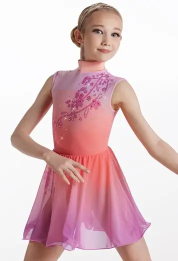 Asymmetric Mesh Draped Dance Dress | Weissman Asymmetric Mesh Draped Dance Dress | Weissman