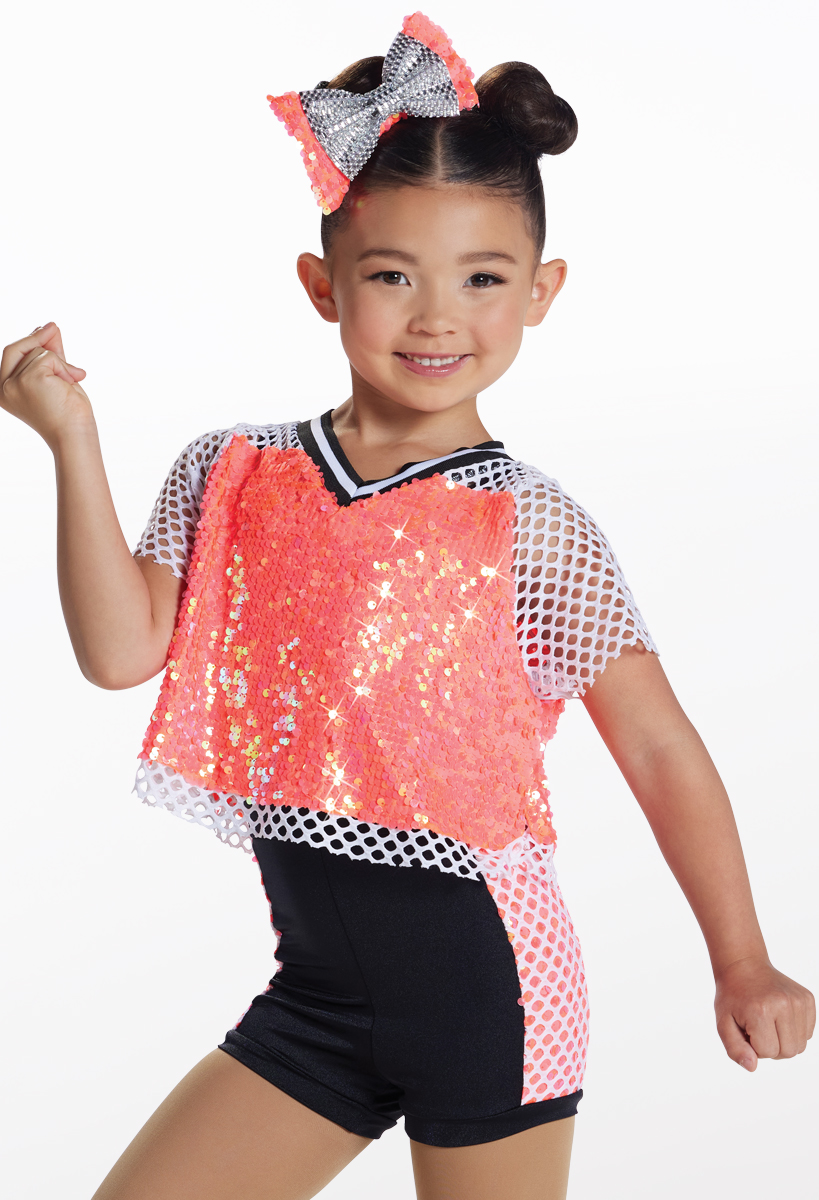 CROWN I (Bshop別注) DANCE JAZZ WOMEN Weissman Dance Costume 12318 Child XLC Yellow Fringe Sequin