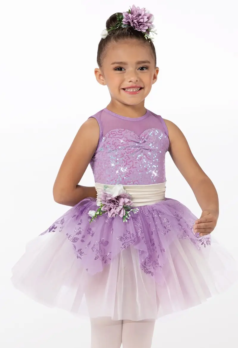 Kids Sequin Floral Tutu Dance Costume | Weissman