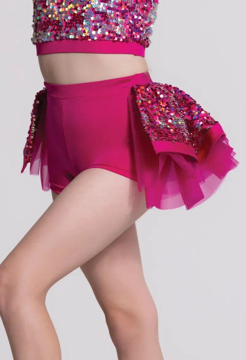 Aislor Shorts Brillants Paillettes Filles - Gymnastique Danse Sport Performance Scène - Sequins