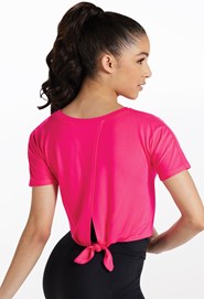 Cropped Tie Back Tee