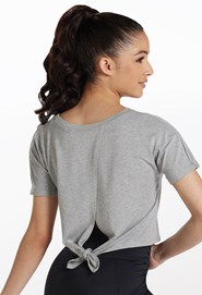 Cropped Tie Back Tee