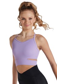 YEAHDOR Womens See Through Underboob Tops Open Front Belly Dance Crop Top  Dancewear Purple-A One Size