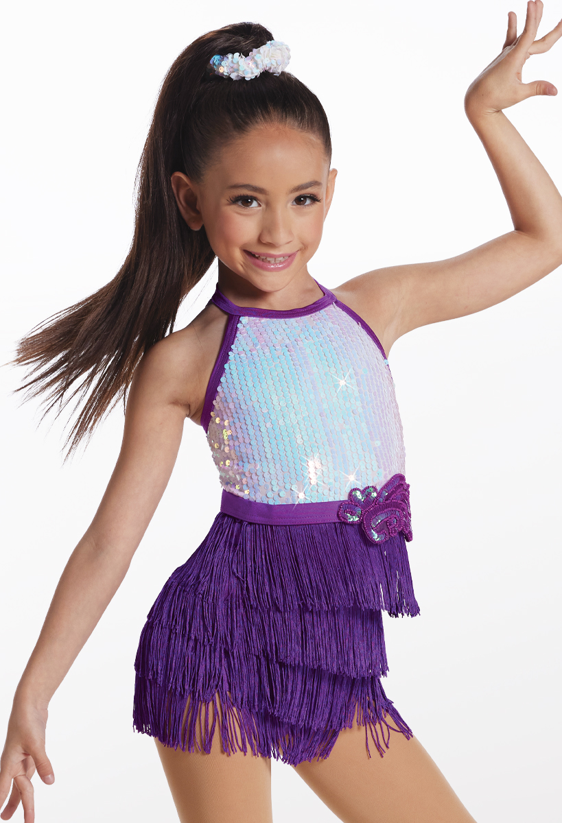 High Waisted Sequin And Fringe Dress | Weissman®