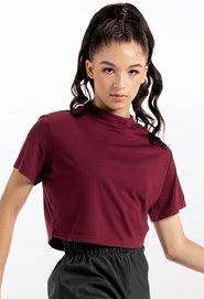 High Neck Cropped Tee