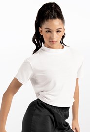 High Neck Cropped Tee