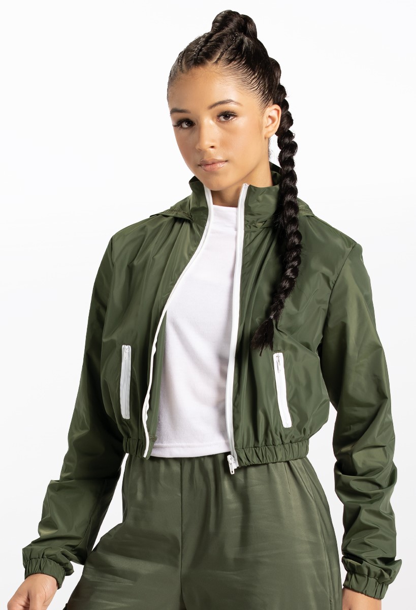 Windbreaker crop cheap jacket