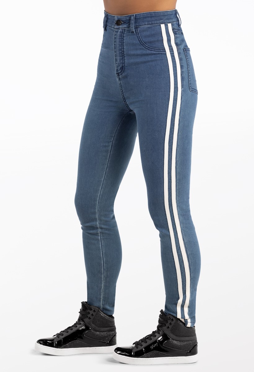 Striped jeggings outlet online