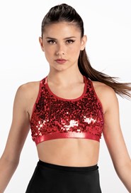 Red Sequin Bra  Dancewear Solutions®