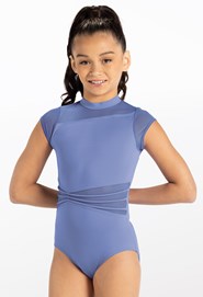 Balera, Navy Blue Mesh Shoulders Leotard, MC 10/12 – Dancewear Resale 3.0