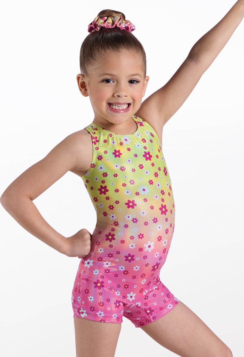 Metallic Sublimated Prints Gym Biketard | Balera™