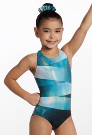 LUOUSE 2-Pack Girls' Sparkly Gymnastics Leotards with Shorts