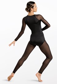 Asymmetrical Neckline Unitard