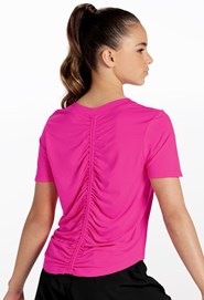 Ruched Back Drawstring Tee