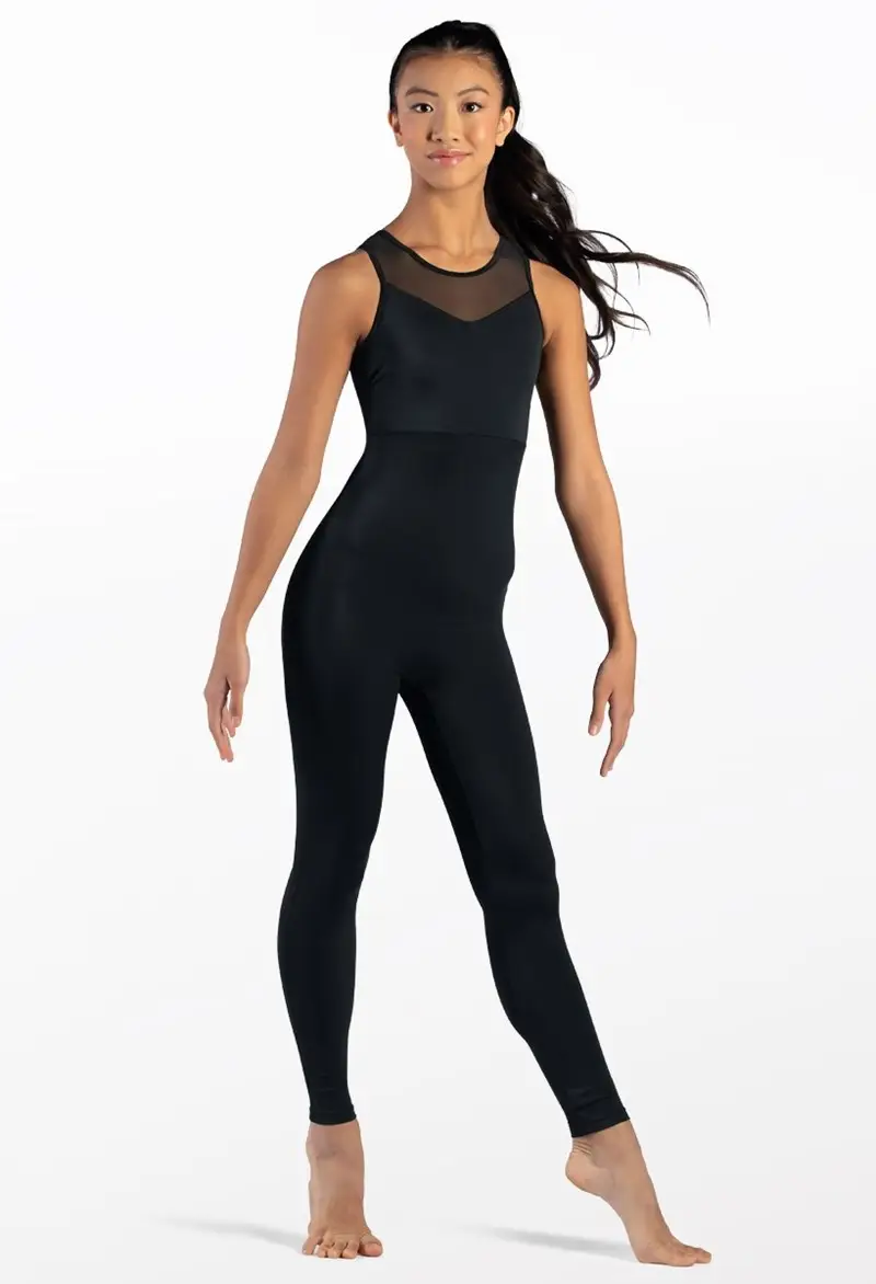 Mesh V Neck Strappy Back Dance Unitard Balera™ 