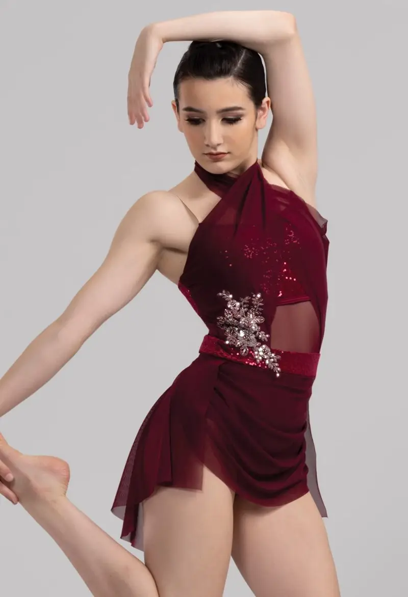 Sequin Mesh Halter Dress Dance Costume | Weissman