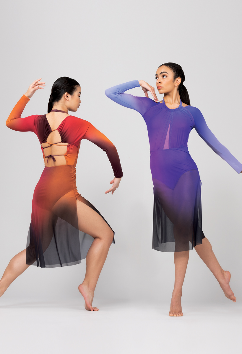 Ombre Mesh Midi Dress Dance Costume | Weissman®